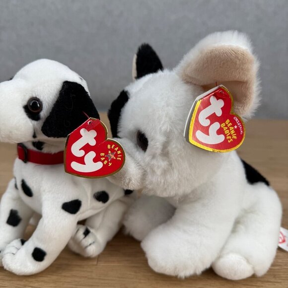 Ty Beanie Babies Marcel Dog Jingle Dizzy the Dalmatian LOT of 2 Dogs Animal Pet - Picture 2 of 9